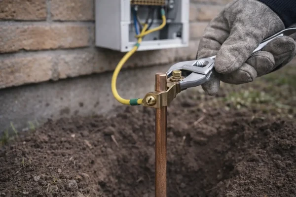 etablering af jordspyd foran hus